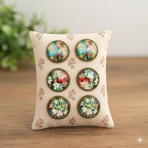 Vintage Floral Art Earrings Set 🌿